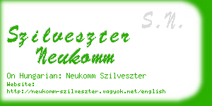 szilveszter neukomm business card